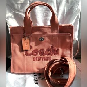 Coach Canvas Cargo Tote, Light Peach